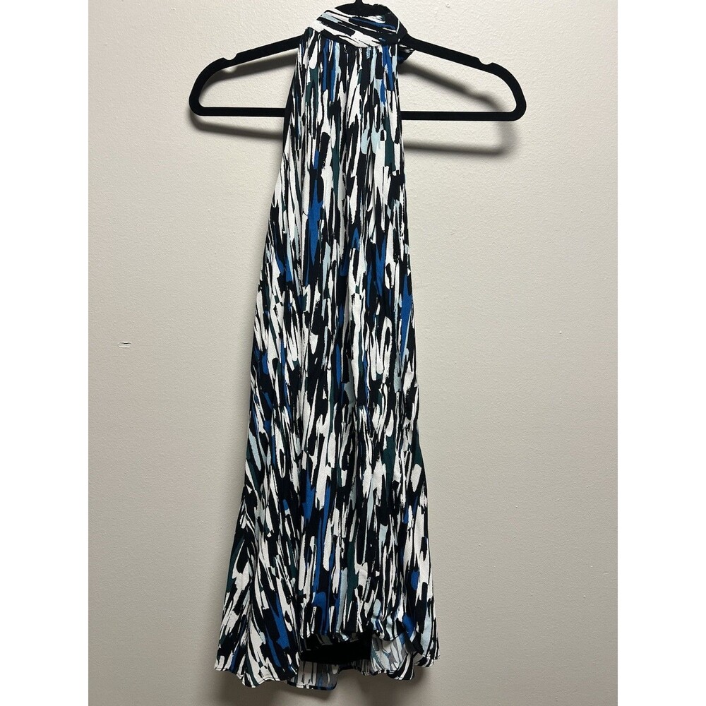 Cynthia Steffe multi color halter dress women’s size 0 extra small XS blue black